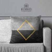 Thumbnail for SuperSoft Shades of Grey Diamond Throw Pillow