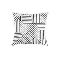 SuperSoft Black White Striped Geometric