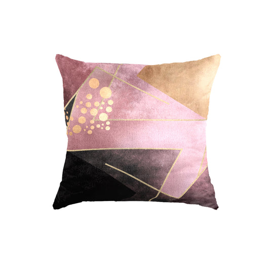 SuperSoft Pink Black Triangle Throw Pillow