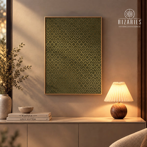 Olive Pattern Canvas Painting