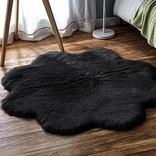 SuperSoft Imitation Faux Rabbit Fur Flower Mat