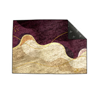 Thumbnail for Purple Burgundy Wavy Centerpiece (Rug)