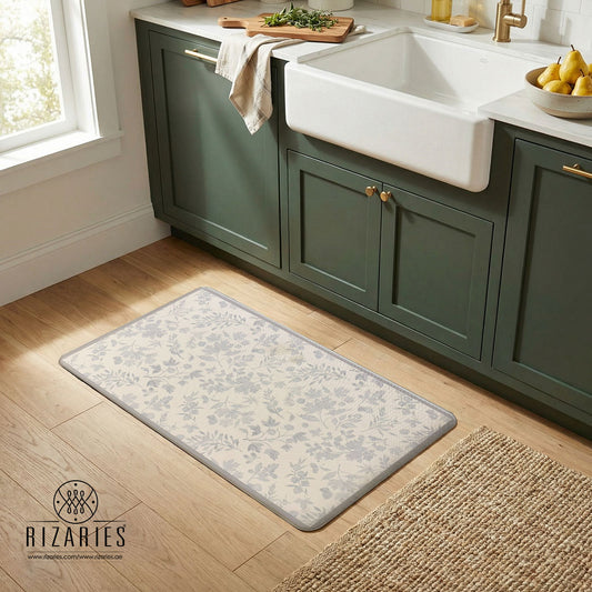 Silver Meadow Vine Kitchen Mat