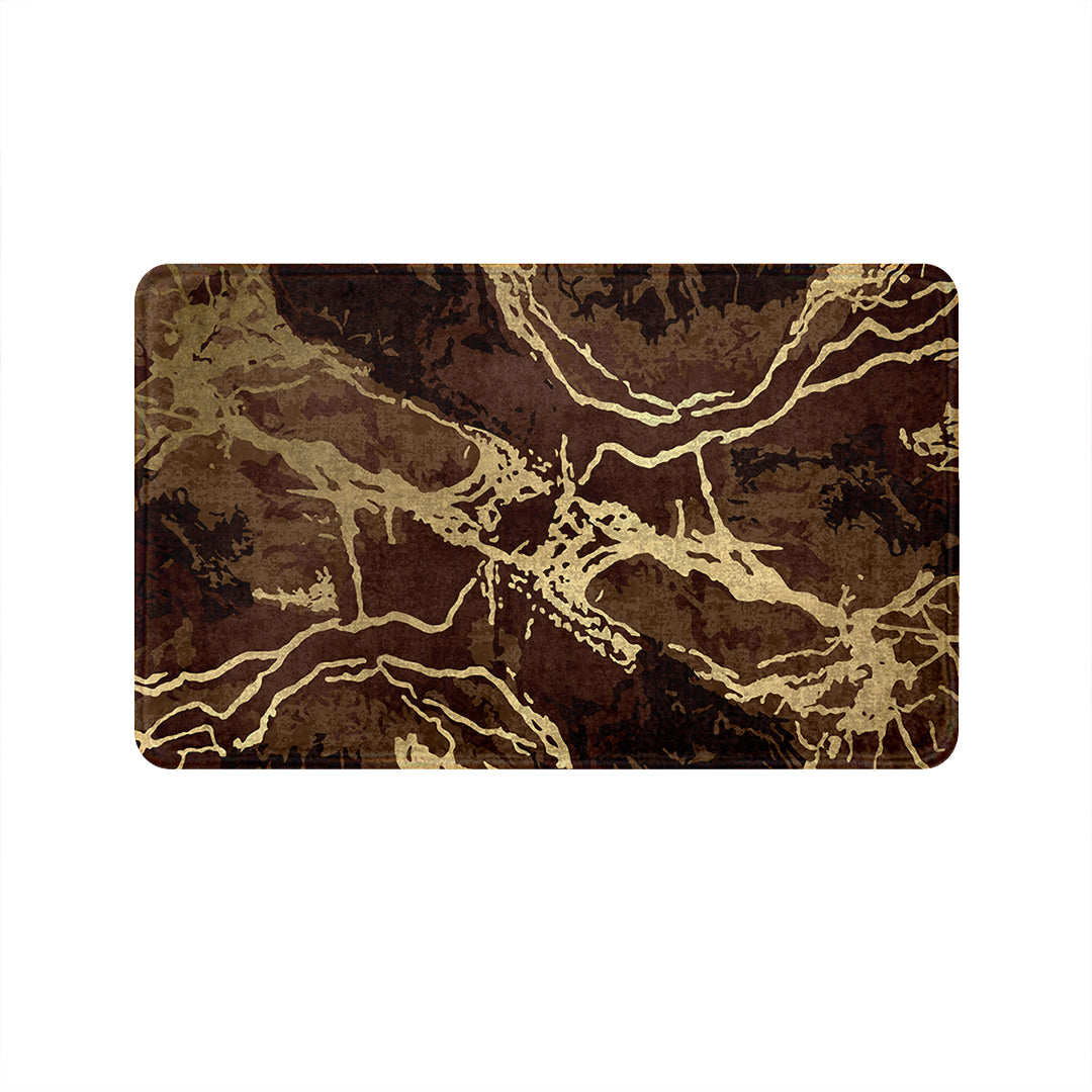 SuperSoft Brown Gold Marble Door Mat