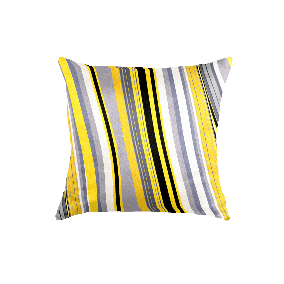 SuperSoft Yellow Grey Abstract Lines Throw Pillow