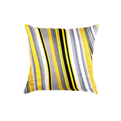 SuperSoft Yellow Grey Abstract Lines Throw Pillow