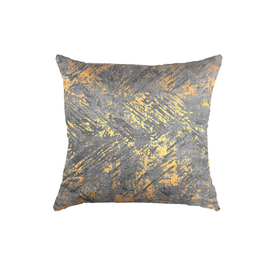 SuperSoft Lite Grey Gold Pattern Throw Pillow