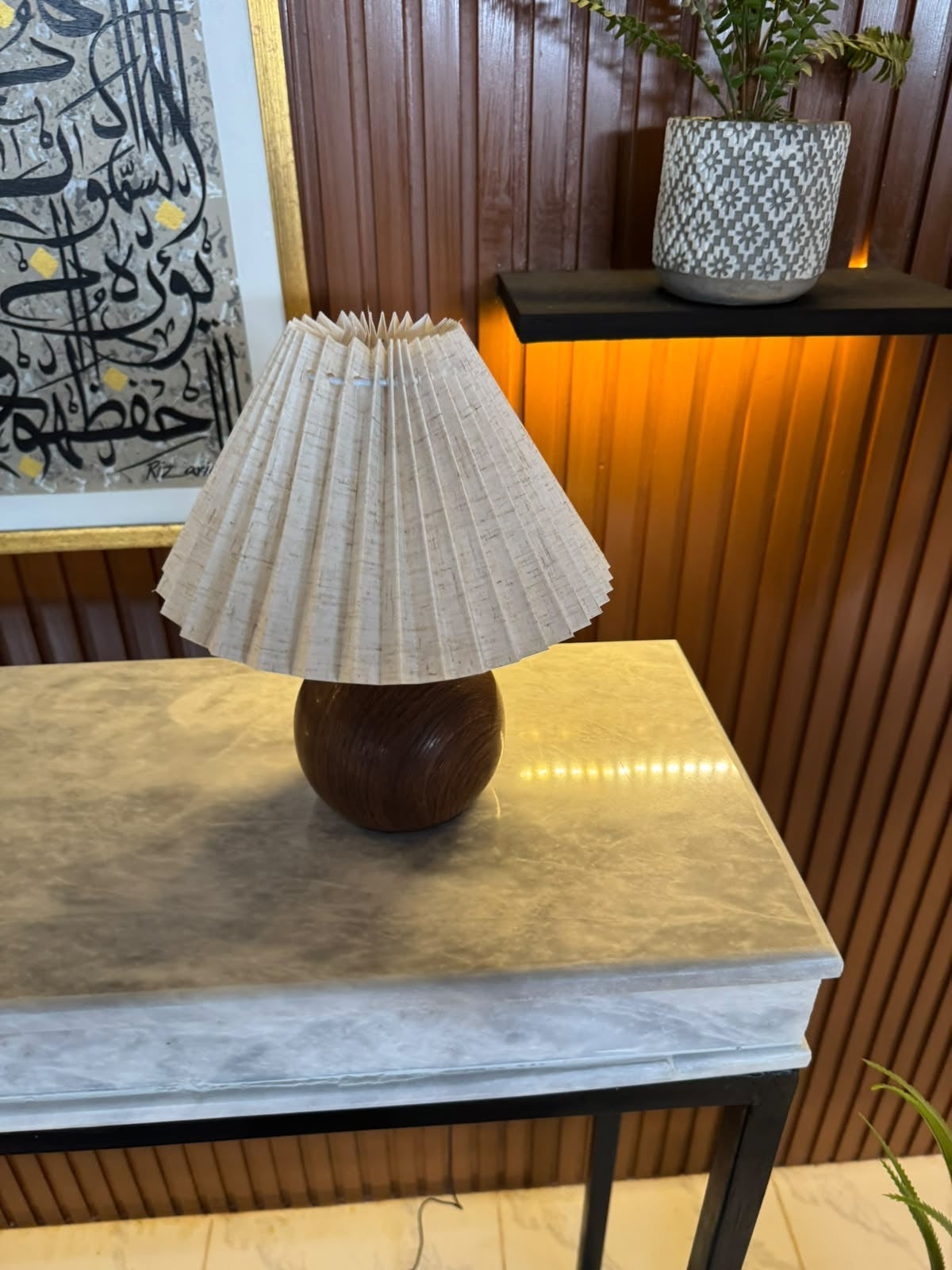 Warm Glow Wooden Style Desk Lamp