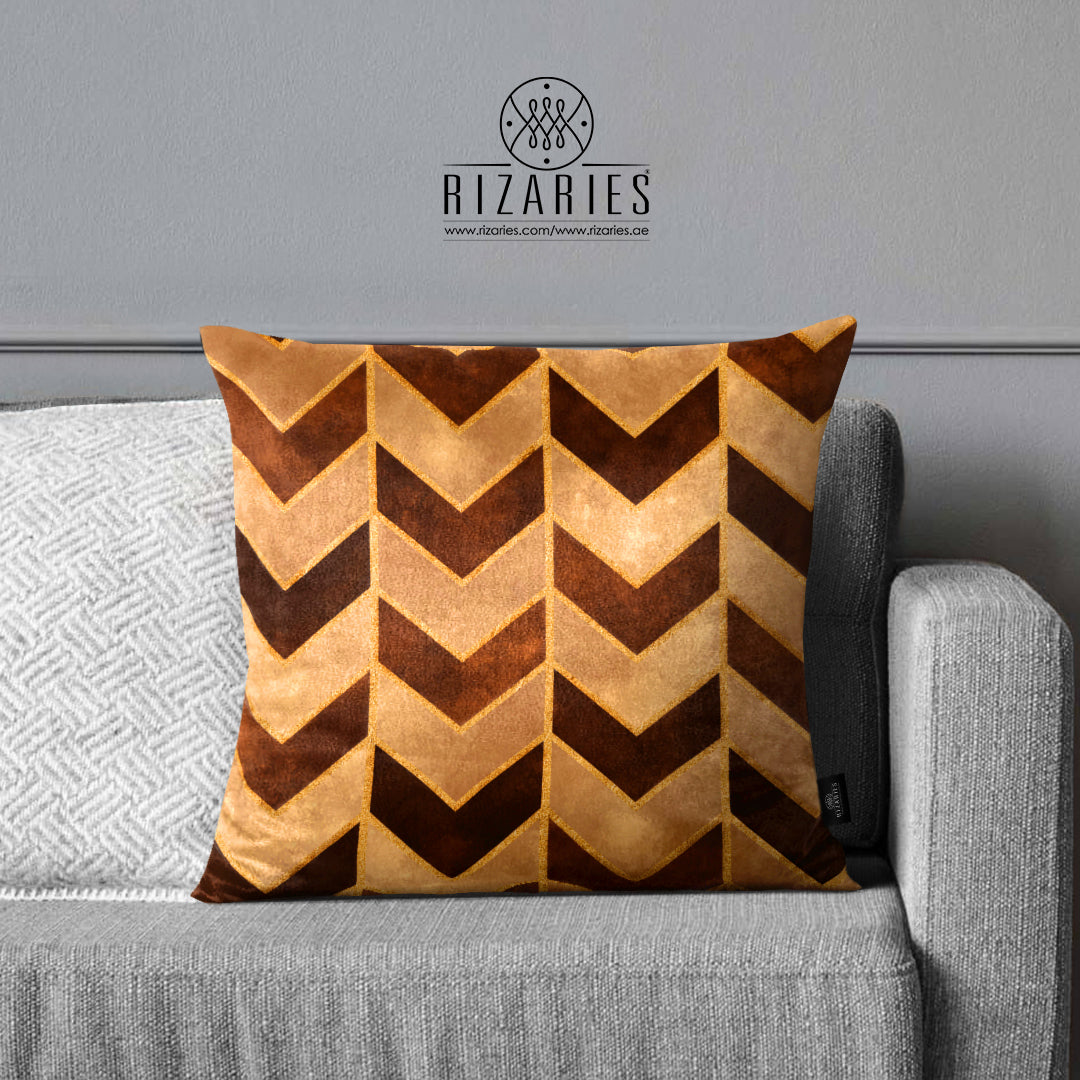 SuperSoft Copper Gold Arrow Throw Cushion