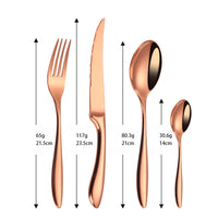 Classic Rose Gold Cutlery Set