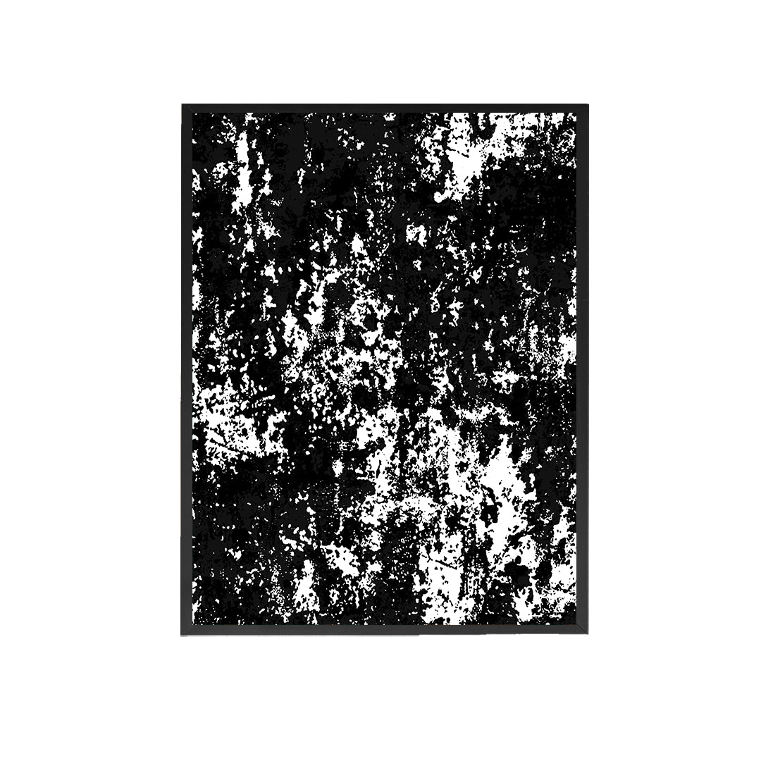 Black White Abstract Pattern Handmade Canvas Painting