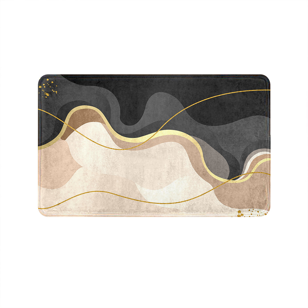 SuperSoft Beige Grey Wavy Door Mat