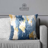 SuperSoft Blue Brush Abstract Pattern
