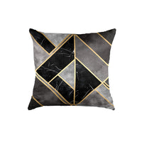 Thumbnail for SuperSoft Grey Geometric Throw Pillow