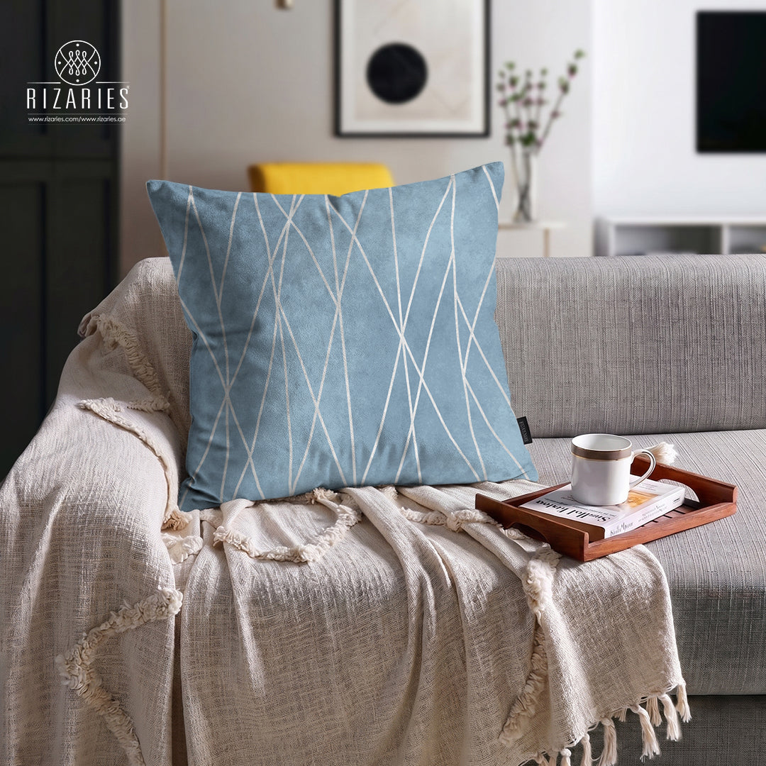 SuperSoft Powder Blue Abstract Lines