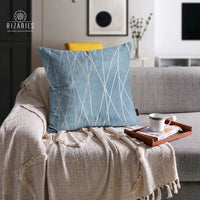 SuperSoft Powder Blue Abstract Lines