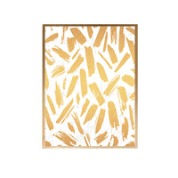 Thumbnail for Modern White Gold Abstract Canvas Painting