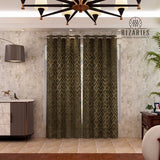 Olive Geo Terra Cotta Theme Curtains