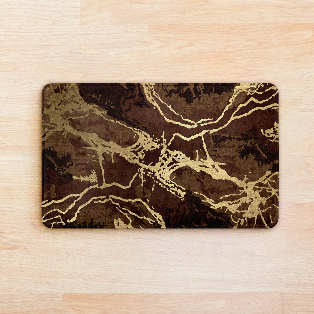 SuperSoft Brown Gold Marble Door Mat