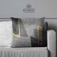 Thumbnail for SuperSoft Shades of Grey Triangle Throw Pillow