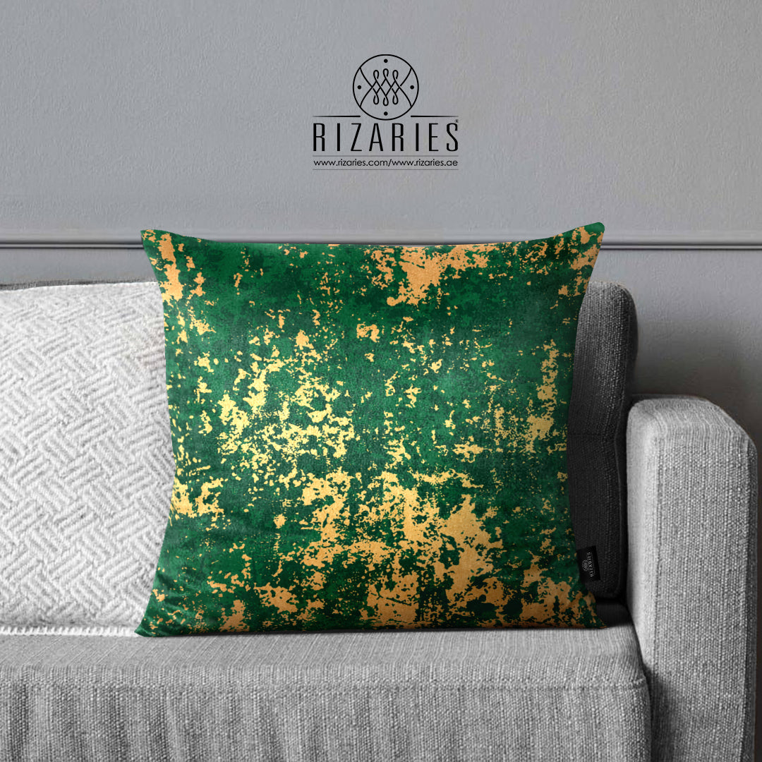 SuperSoft Green Gold Abstract Pattern