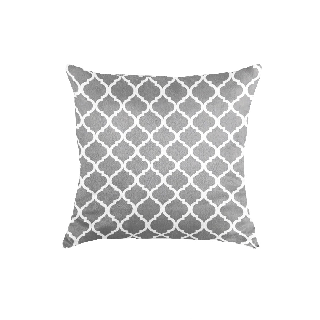 SuperSoft Grey White Moroccan Throw Pillow