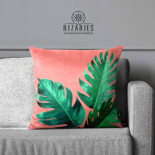 SuperSoft Pink Classic Tropical Leaves