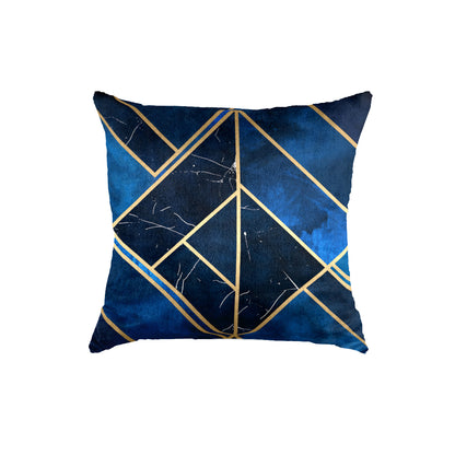 SuperSoft Blue Geometric Throw Pillow