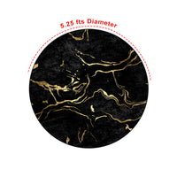Midnight Gold Marble Round Centerpiece (Rug)