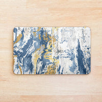 SuperSoft Blue Brush Abstract Door Mat