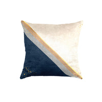 Thumbnail for SuperSoft Navy Beige Geo Throw Pillow