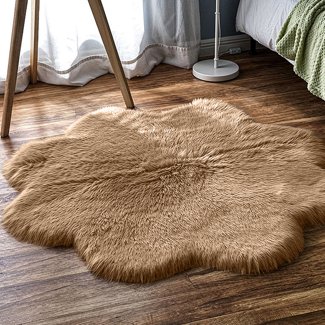 SuperSoft Imitation Faux Rabbit Fur Flower Mat