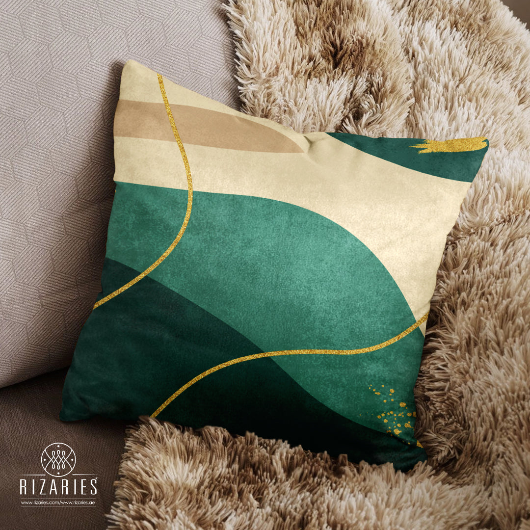 SuperSoft Beige Green with Gold Lines