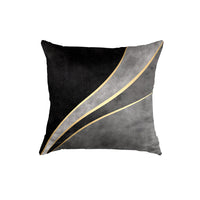 Thumbnail for SuperSoft Grey Gold Waves Throw Pillow