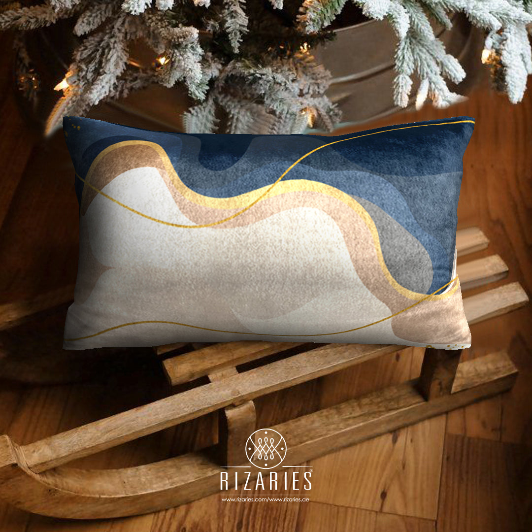 SuperSoft Navy Wavy Rectangle