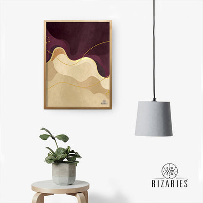 Purple Wavy Canvas Painting