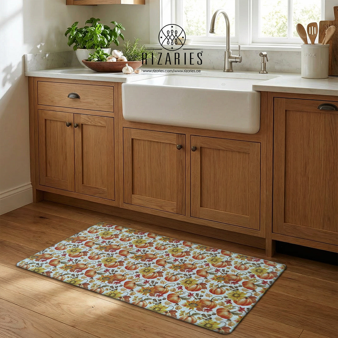 Autumn Pumpkin Kitchen Mat