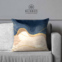 Thumbnail for SuperSoft Navy Wavy Throw Pillow