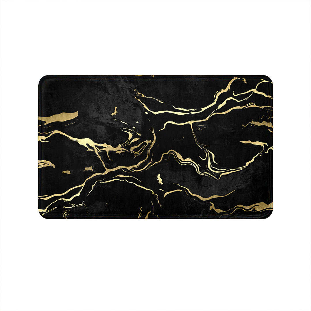 SuperSoft Midnight Gold Marble Door Mat