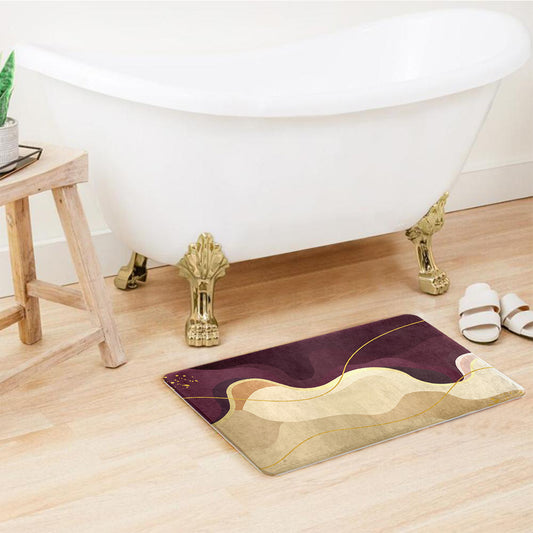 Supersoft Purple Wavy Door Mat