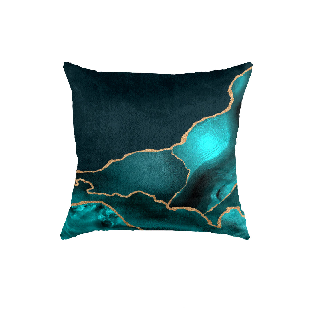 SuperSoft Shades of Teal Pattern Throw Pillow