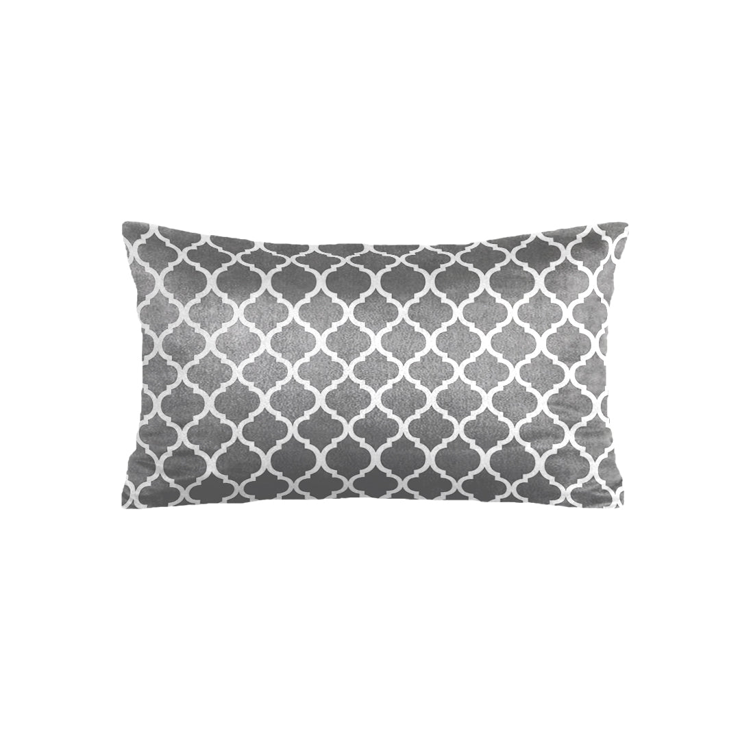 SuperSoft Grey & White Moroccan Rectangle