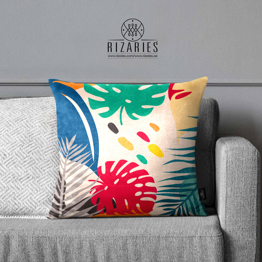 SuperSoft Colorful Forest Leaves Throw Cushion