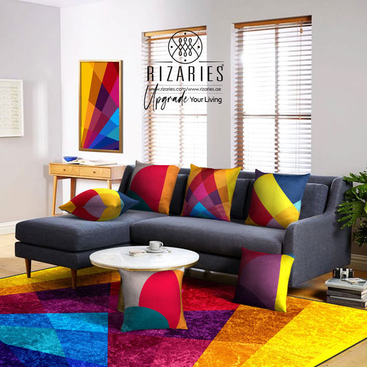 Colorful Geometric Throw Cushions Set of 6