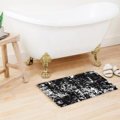 SuperSoft Black White Abstract Door Mat