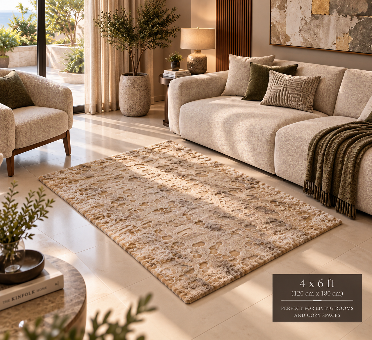 SuperSoft Cloud Stone Fur Centerpiece (Rug)