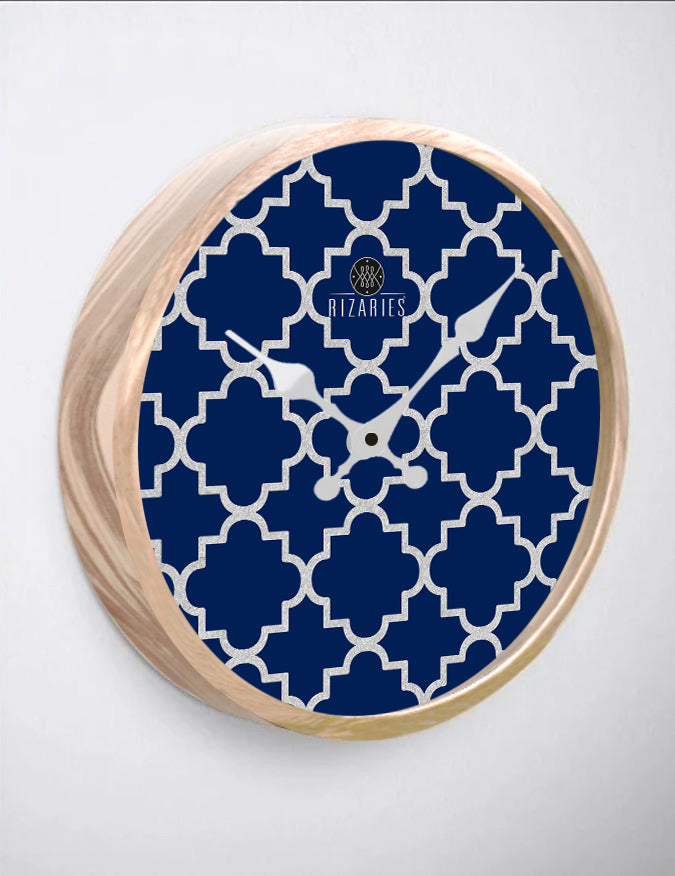 Navy Moroccan Wall Clock