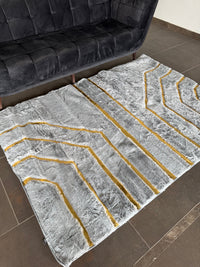 Thumbnail for SuperSoft Plain Fur with Gold Centerpiece (Rug)