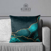 Thumbnail for SuperSoft Shades of Teal Pattern Throw Pillow