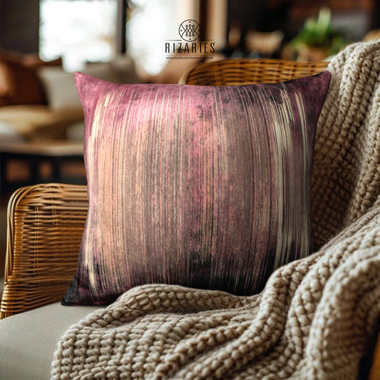 SuperSoft Pink Lines Throw Pillow